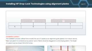 Installation i4F Drop-Lock Technologies using alignment planks