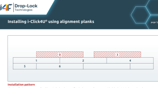 Installation laminate using aligment planks (i-Click4U)