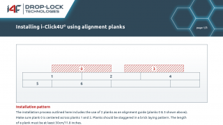 Installation laminate using aligment planks (i-Click4U)