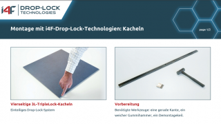 Verlegeanleitung i4F Drop-Lock Technologien: 4-seitige Fliesen