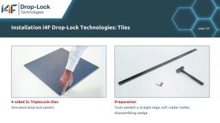 Installation i4F Drop-Lock Technologies; Tiles