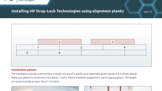 Installing i4F Drop-Lock Technologies using alignment planks