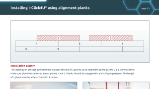 Installing i-Click4U® using alignment planks
